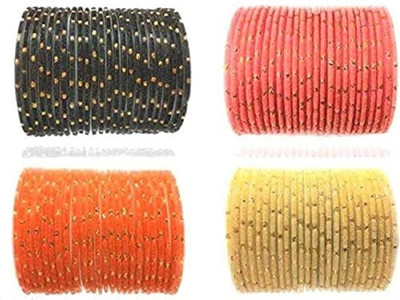 mahakalji Fabric, Glass Bangle Set(Pack of 96)