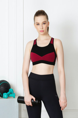VAN HEUSEN Proactive Antibacterial And Wireless Women Sports Lightly Padded Bra(Maroon)