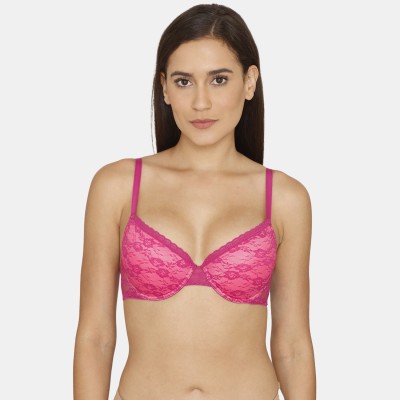 Rosaline By Zivame Women Full Coverage Lightly Padded Bra(Purple)