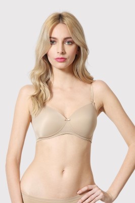 VAN HEUSEN Plush Back No Slip Strap 16 Hours Of Comfort Women Full Coverage Lightly Padded Bra(Beige)