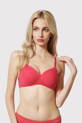 VAN HEUSEN Antibacterial And Wireless 16 Hours Of Comfort Women Full Coverage Lightly Padded Bra(Orange)