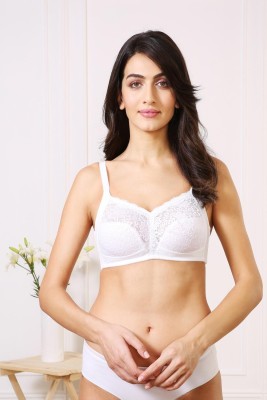 VAN HEUSEN Plush Back No Slip Strap And Non Padded Women Full Coverage Non Padded Bra(White)