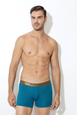 VAN HEUSEN Men Men Blue Solid Antibacterial Colour Fresh Trunks Brief