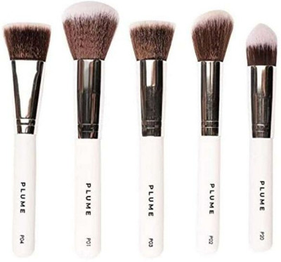 PLUME 5 Pcs Essentials Face Brush Set(Pack of 5)