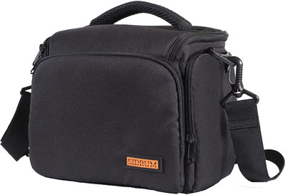 SIDRUM DSLR/SLR Camera Shoulder Bag Case with Adjustable Shoulder Strap & Rain Cover  Camera Bag(Black)