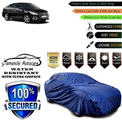 Tamanchi Autocare Car Cover For Hyundai Verna VTVT 1.6 SX Option Petrol(Blue)