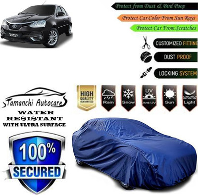 Tamanchi Autocare Car Cover For Toyota Platinum Etios 1.5 VX(Blue)