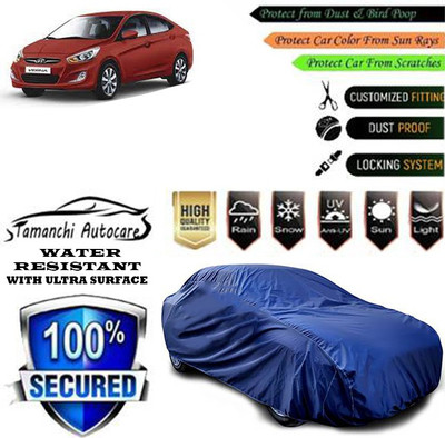 Tamanchi Autocare Car Cover For Hyundai Verna VTVT 1.6 AT SX Option Petrol(Blue)
