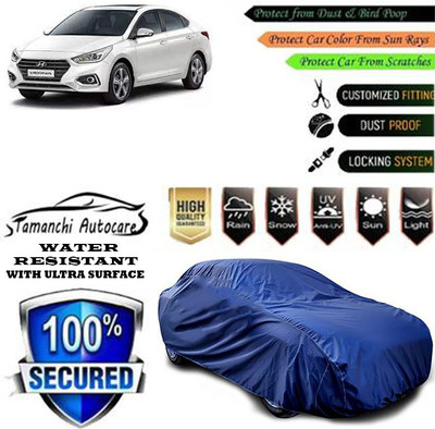 Tamanchi Autocare Car Cover For Hyundai Verna 1.6 VTVT SX Option(Blue)