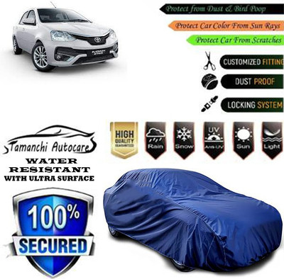 Tamanchi Autocare Car Cover For Toyota Platinum Etios 1.4 GXD(Blue)