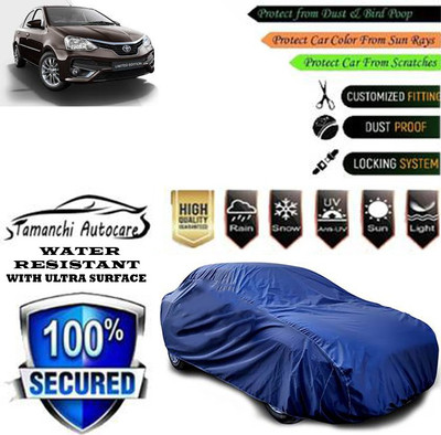 Tamanchi Autocare Car Cover For Toyota Platinum Etios 1.4 VXD Diesel(Blue)