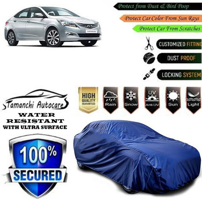 Tamanchi Autocare Car Cover For Hyundai Fluidic Verna(Blue)