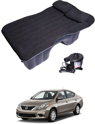 RKPSP Black Inflatable Car Bed/Two Pillows/Air Pump/Repair Kit For Versa Car Inflatable Bed Car Inflatable Bed(Versa)