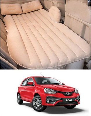 RKPSP Beige Inflatable Car Bed/Two Pillows/Air Pump/Repair Kit For Etios Liva Car Inflatable Bed Car Inflatable Bed(Etios Liva)