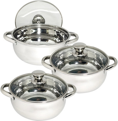 bartan hub Pack of 3 Serve Casserole Set(2000 ml)