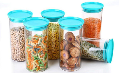 Kritika Enterprise Plastic Utility Container  - 1400 ml(Pack of 6, Clear)