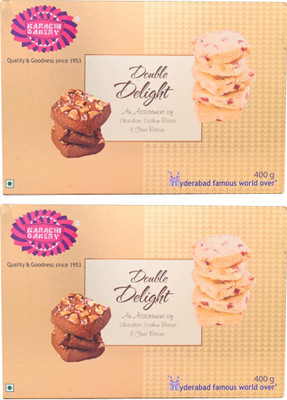 KARACHI BAKERY Double Delight Gold Bundle Bakery Biscuit(2 x 400 g)