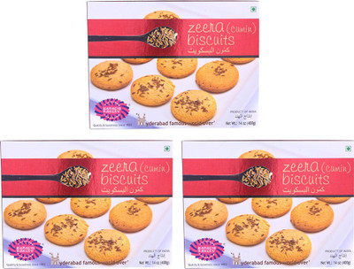 KARACHI BAKERY Zeera Bundle Bakery Biscuit Bakery Biscuit(3 x 400 g)