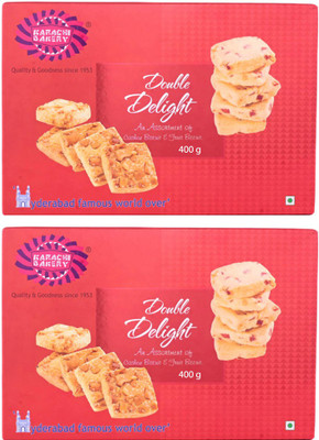 KARACHI BAKERY Double Delight Bundle Bakery Biscuit(2 x 400 g)