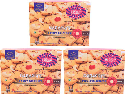 KARACHI BAKERY Fruit Bundle Bakery Biscuit(3 x 400 g)