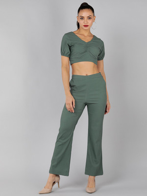 Kiwwi by Kirti Women Crop Top Pant Set