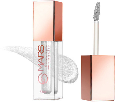 MARS Water Proof Smudge Proof Shimmer Glitter Liquid Eyeshadow-ES01-01 (White, 5.5ml) 5.5 g(White)