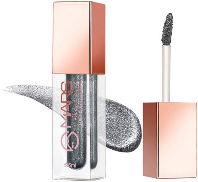 MARS Water Proof Smudge Proof Shimmer Glitter Liquid Eyeshadow-ES01-05(Grey,5.5ml) 5.5 g(Grey)