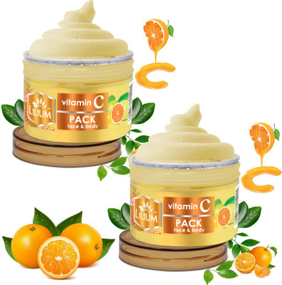 LILIUM Vitamin C Face & Body Pack, for Skin Refreshing(2 x 250 g)
