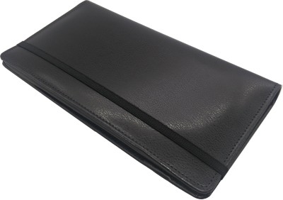 Essart Faux leather Cheque Book Folder(Set Of 1, Black)