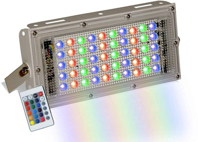 CEELIGHT 50W RGB LED Brick Light Multi Color with Remote Waterproof IP66 LED Flood Light Outdoor Lamp(Multicolor)