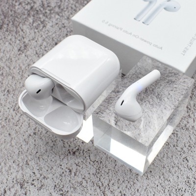 GLowcent TWS-i12 Bluetooth Headset Twins Wireless Earbuds with charging case C364 Bluetooth Headset(Smart White, True Wireless)