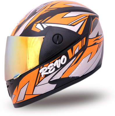 Glory ultima Motorbike Helmet(black with orange graphics)