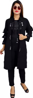 Oliaz Women Kurta Ethnic Jacket Set