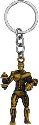 Shiv Jagdamba Bodybuilder Dumbbell Men Fitness Strong Grey Metal Sport Keychain Keyring Key Chain