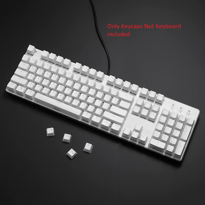 Etzin PBT 108 Pudding Keycaps Set TKL/104/108-Keys Mechanical Keyboard, with Keycaps Wireless Standard Gaming Keyboard Compatible with Desktop, Laptop, Mac Easy to Use,Plug and Play,Quick, Comfy Durable body(White) Etzin PBT 108 Pudding Keycaps Set TKL/104/108-Keys Mechanical Keyboard, with Keycaps Wireless Standard Gaming Keyboard Compatible with Desktop, Laptop, Mac Easy to Use,Plug and Play,Quick, Comfy Durable body(White)