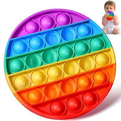 GJSHOP Pop It Fidget Toys, Rainbow Pop It, Push Pop Bubble Fidget Toy (Pack of 1)(Multicolor)