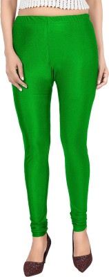 Phase of Trend Churidar Length Western Wear Legging(Green, Solid)