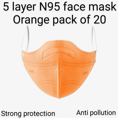 KGKR N95 Face Mask Anti Pollution Reusable & Washable Mask with 5 Layer Y-20 Reusable, Washable(Multicolor, Free Size, Pack of 20)
