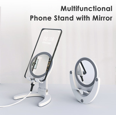 Soopii Mirror Mobile Stand Holder, Foldable Cell Phone + Tablet Stand up to 12 inches Mobile Holder