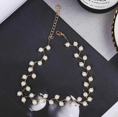 DF STORE Pearl Gold-plated Plated Alloy Choker