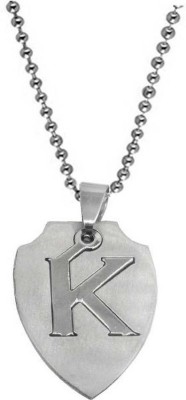 Love And Promise K Alphabet Initial Letter Locket With Chain Stainless Steel Pendant Set Sterling Silver Stainless Steel Locket Set