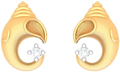 PC Chandra Jewellers Ganesh Yellow Gold 22kt Stud Earring