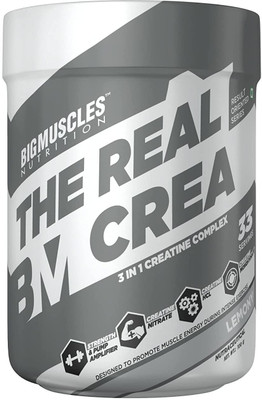 BIGMUSCLES NUTRITION The Real Crea 33 Servings Micronized 3 IN 1 Creatine Complex Creatine(100 g, Lemony)