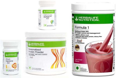 Herbalife Nutrition Formula 1 Rose Kheer With Protein Powder+ Cell U Loss Tablet + Afresh Lemon Protein Shake(800 g, F 1 Rose Kheer -500 g, protein powder- 200 gm, Afresh Lemon-50 g, Cell U Loss -50g)