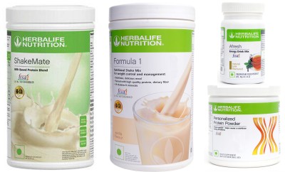 Herbalife Nutrition Formula 1 Vanilla + Protein Powder 200 G+ Shake Mate + Afresh - Tulsi Protein Shake(1250 g, Vanilla, Tulsi)