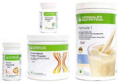 Herbalife Nutrition Formula 1 Kulfi Flavor+ Protein Powder+ Cell U Loss Tablet + Afresh Peach Protein Shake(800 g, F 1 Kulfi Flavor, protein powder 200 gm, Afresh Peach, Cell U Loss)