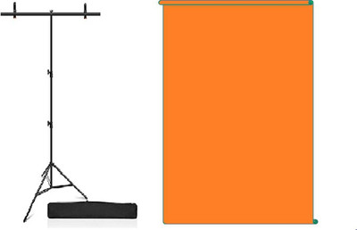 Stookin T-Stand With 6ftx9ft Orange Photography Screen With 2 Clamp &Carry Bag Reflector Reflector