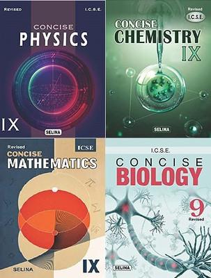 Concise Icse 4 Book Combo Physics Chemistry Mathematics Biology Class 9 For 2022-2023 Examinations(Paperback, selina)