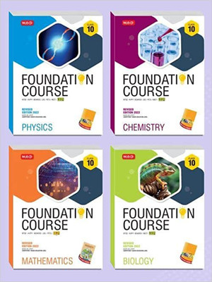 MTG Foundation Course For NTSE-NVS-BOARDS-JEE-NEET-NSO-IMO Olympiad - Class 10 (Physics, Chemistry, Mathematics & Biology), Based On Latest Competency Based Education 2022- Set Of 4 Books Paperback – 17 February 2022(Paperback, MTG Editorial Board (Author))