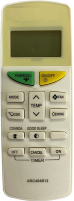 SHIELDGUARD AC Remote Control ARC484B12 132D Compatible for  AC (White) Daikin Remote Controller(White)